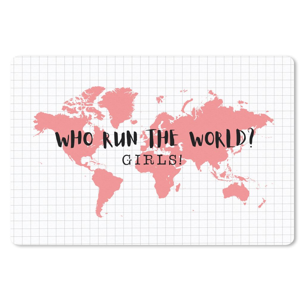 MuchoWow Mauspad Mousepad Karte - Mädchen - Beyoncé - Rosa 27x18 cm - Mousepads - Maus Mat - Pad - Mausunterlage - Büroartikel - Desk Matten