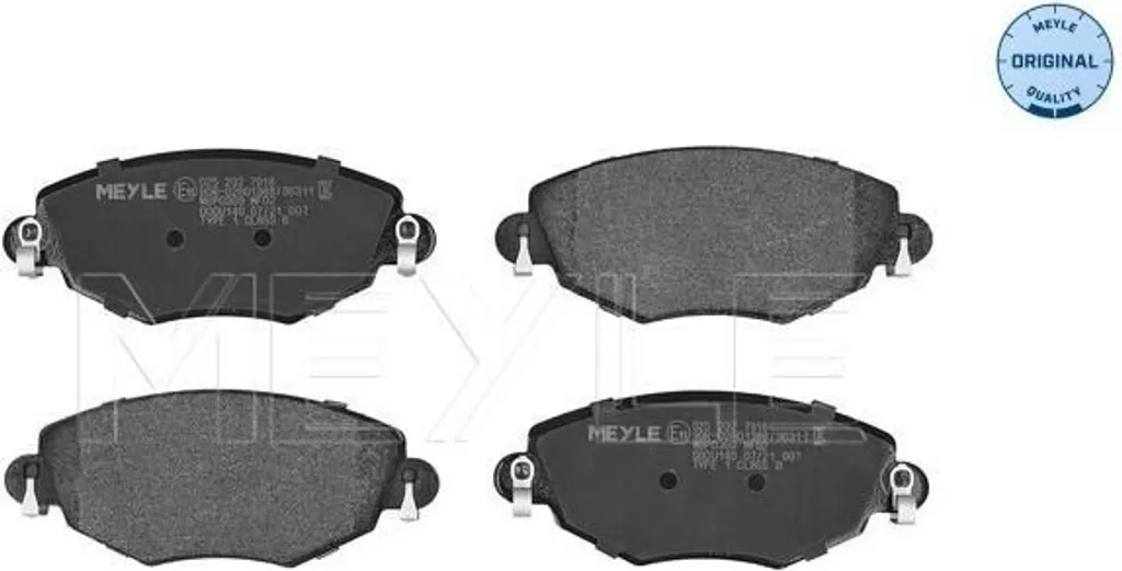 Plaquettes de frein MEYLE haute performance 0252327918 - Montage avant