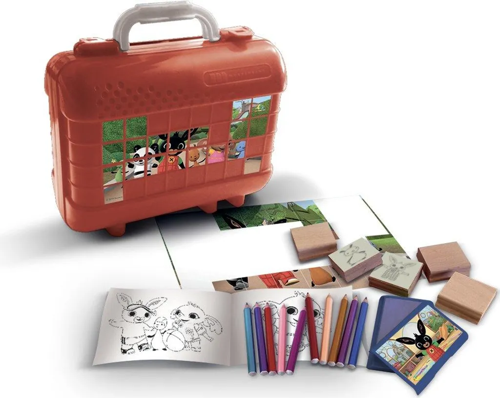 Multiprint Bing Travel Set: 5 Timbri, 10 Matite e Accessori