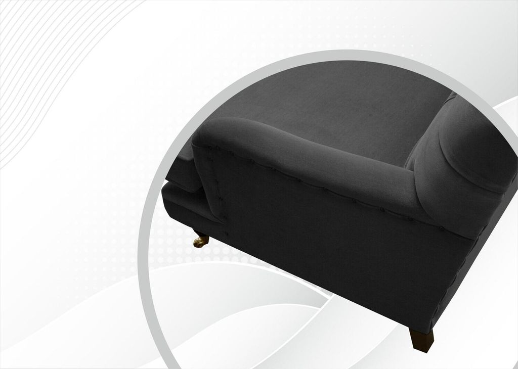 Design Sofa 3 Sitzer Couch Chesterfield Samt Polster Sofas Wohnzimmer Designer