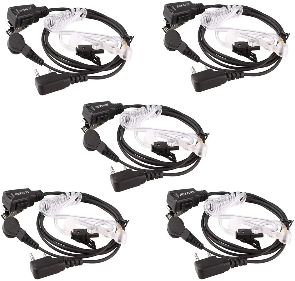 Casque pour Radio Talkie Walkie Sécurité et Chantier - Lot de 5