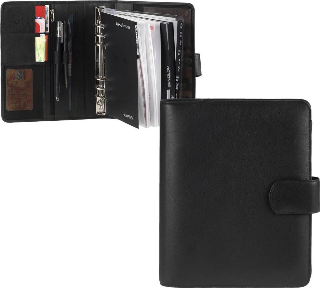 Bind Terminplaner A5 (20x24cm) Terminkalender Leder schwarz Produktbild 