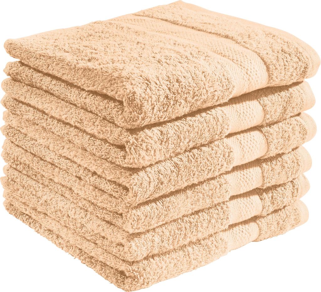 REDBEST Handtuch Chicago" 6er-Pack apricot 50x80 cm"
