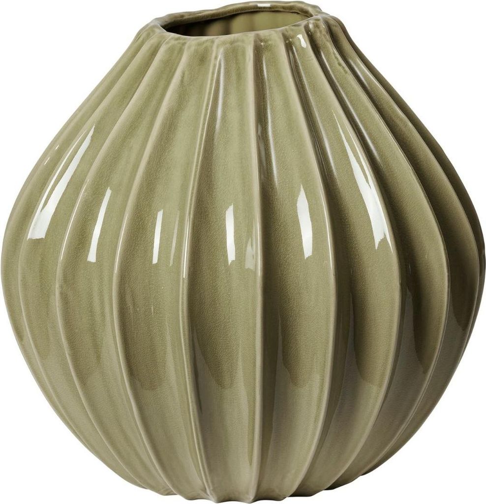 Broste Copenhagen Wide Vase L Dry sage 30cm Produktbild 