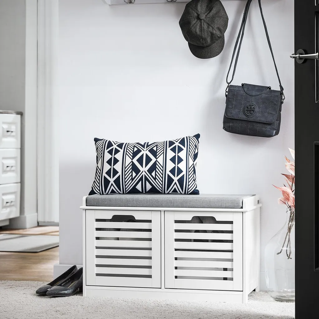Panca Scarpiera Scandinava SoBuy FSR23-II-W: Arreda con Stile l'Ingresso
