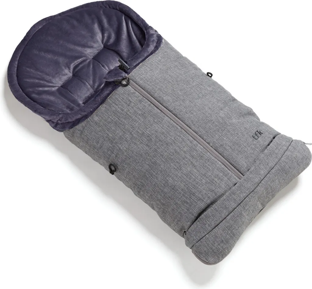 Chancelière TFK Premium Grey avec repose-pieds réglable et doublure chaude