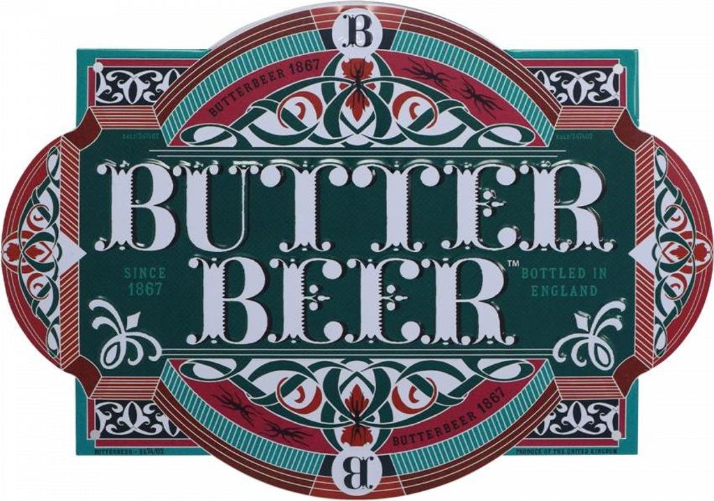 Metallschild Harry Potter - Butterbeer