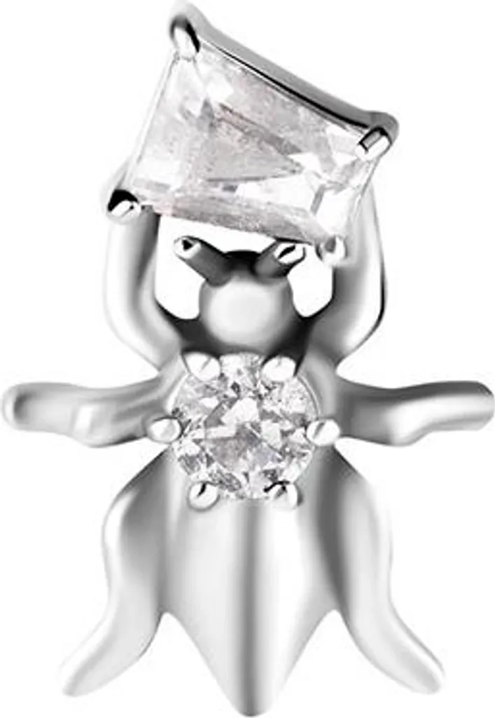 Bijou CoCr Argent avec Zircone Blanche pour Mariage et Soirée Chic