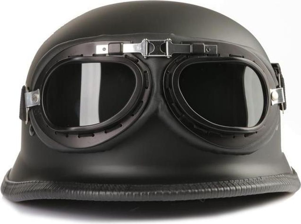 Casco Halbschalen Citomerx CMX German Easy Rider Nero Opaco XL + Occhiali