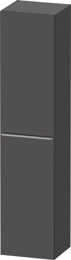 Duravit D-Neo Hochschrank, 400x1760x360mm, eine Tür, Türanschlag Rechts, 5 Glasfachböden, Griff Edelstahl gebürstet, DE1328R70490000