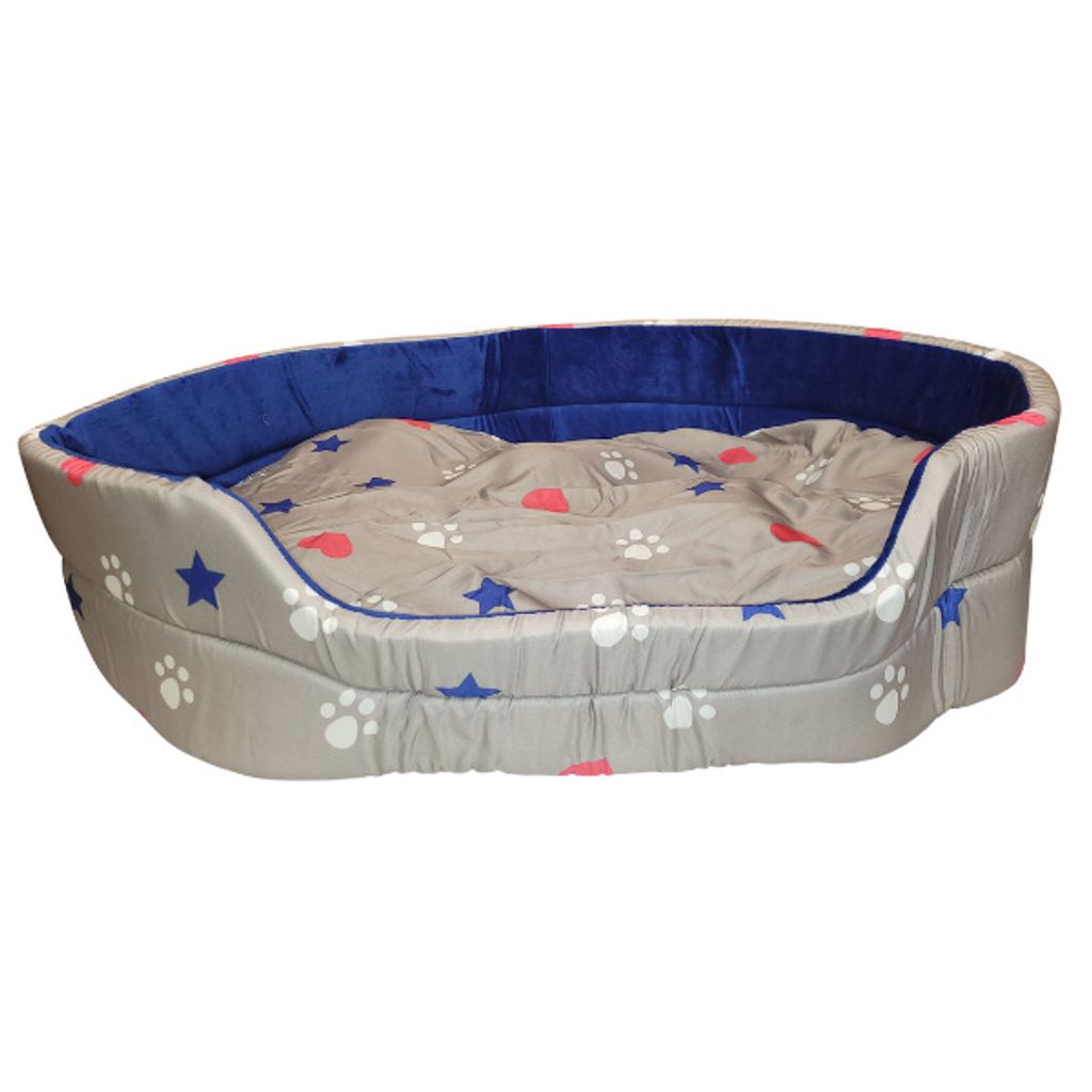 SWEEDEN ovales Hundebett, graublau - 60 cm x 40 cm