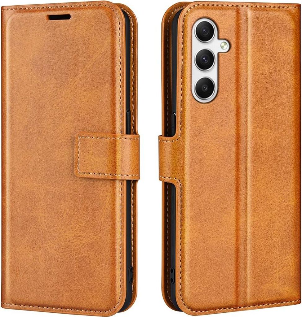 Samsung Galaxy A35 Hülle - Coverup Deluxe Klapphülle - Braun