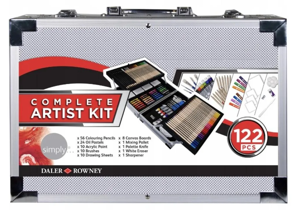 Coffret de Peinture Multi-Techniques 122 Pièces avec Rangement Rigide - 8
