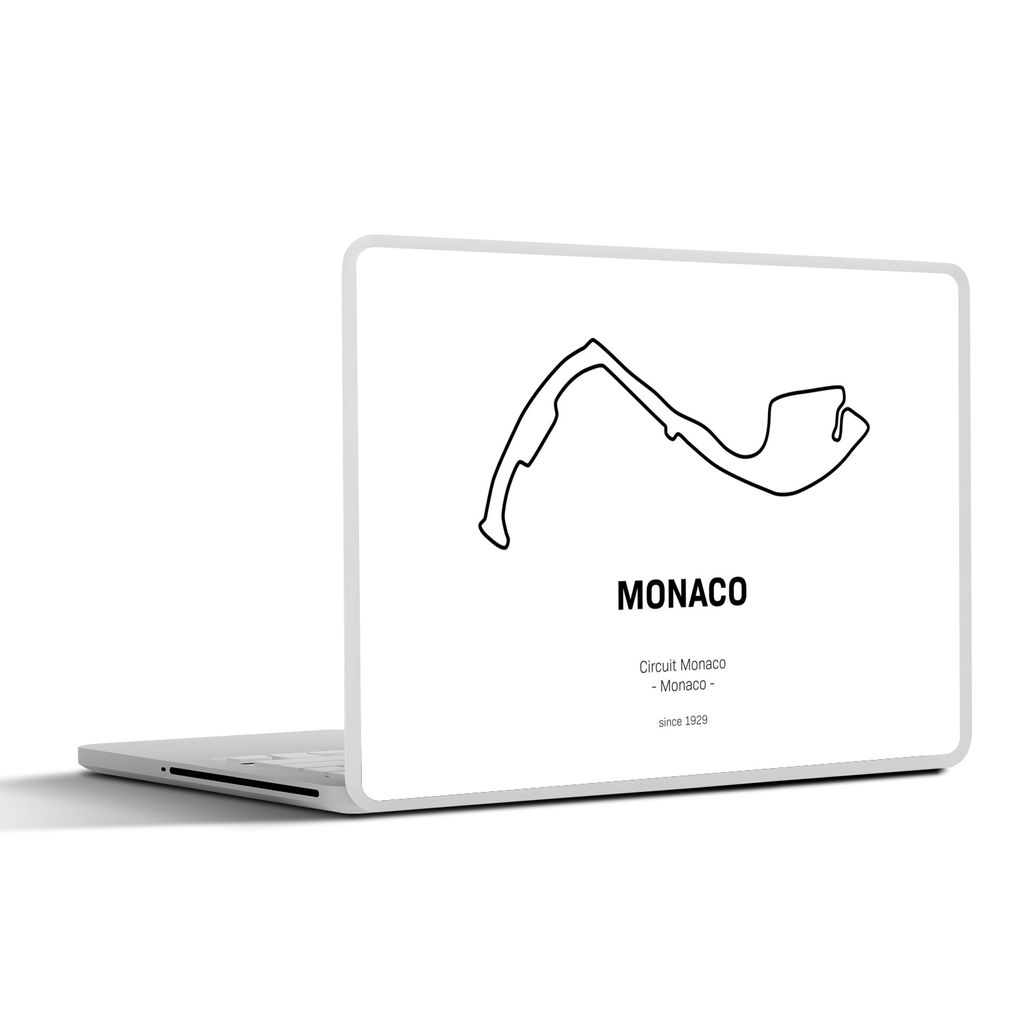 MuchoWow Laptop Aufkleber Sticker Cover F1 - Rennstrecke - Monaco 30x21 cm - Sticker für Laptop - Selbstklebend