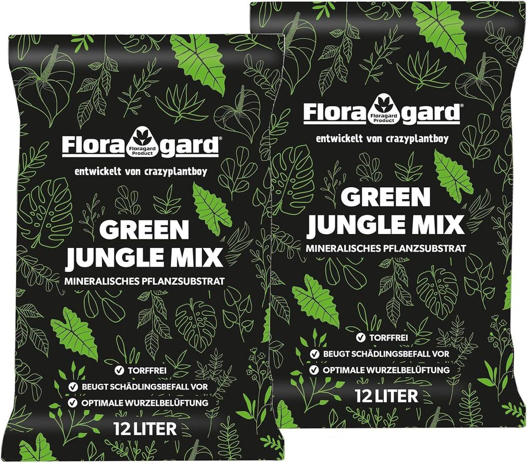 Floragard Green Jungle Mix 2 x 12 L, mineralisches Produktbild 