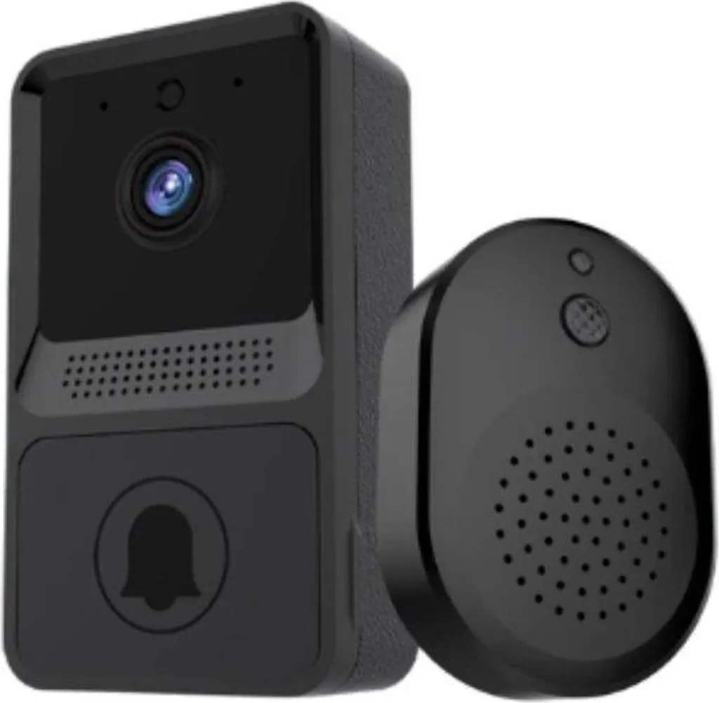 Visiophone WiFi sans Fil Haute Définition avec Support pour Sonnette