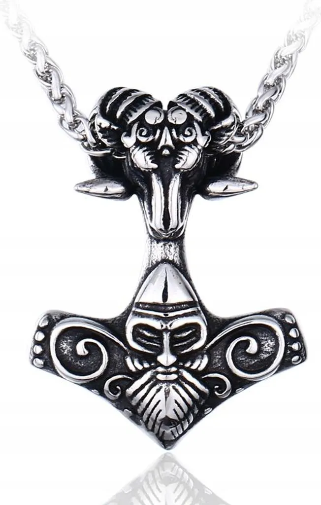 Mjolnir Thor Hammer Necklace 298 - Acciaio Inossidabile Nordic Design