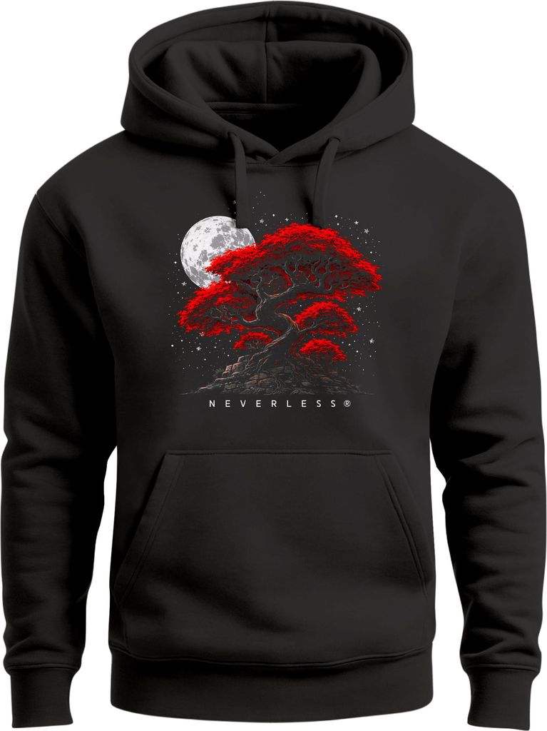 Hoodie Herren Print Aufdruck Motiv Kapuzen-Pullover Männer Fashion Streetstyle Neverless