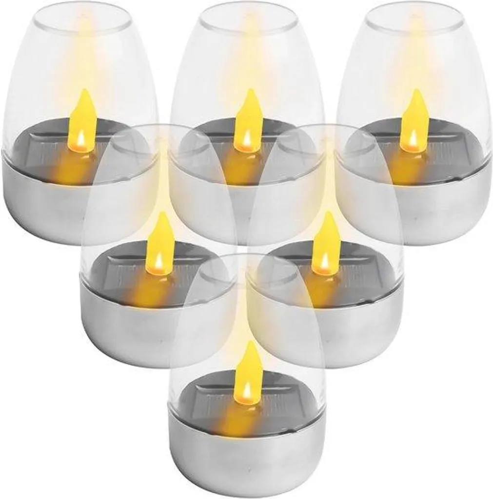 Lot de 6 bougies LED rechargeables extérieures IP44 pour jardin