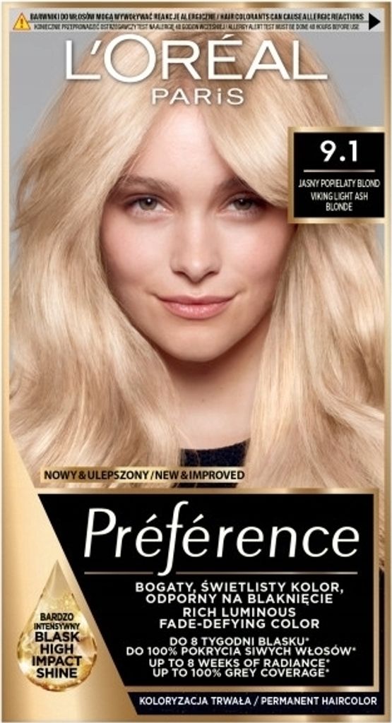 L'Oreal Paris Preference Haarfarbe 9.1 Oslo Blond Produktbild 