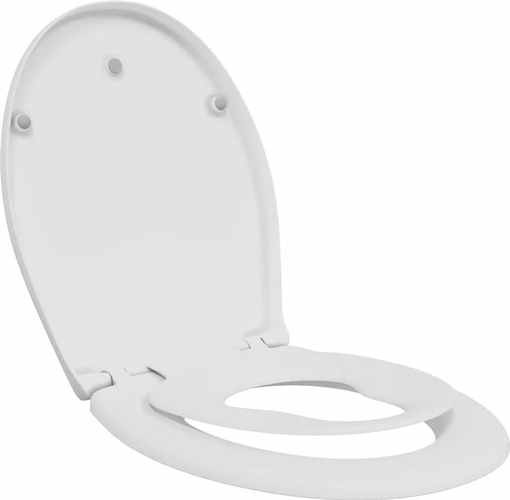Sedile WC vidaXL Bianco Duroplast 44,5x37,3 cm con Sgancio Rapido