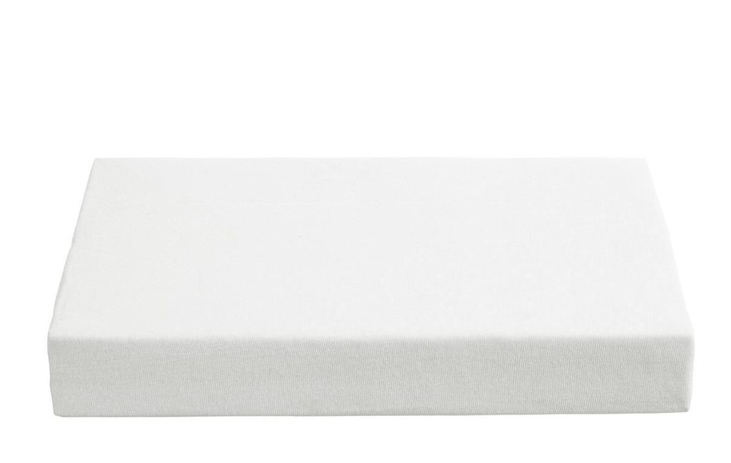 Ambiante Jersey-Spannbettlaken für 30 cm Matratzenhöhe Farbe White Größe 160 x 200 cm