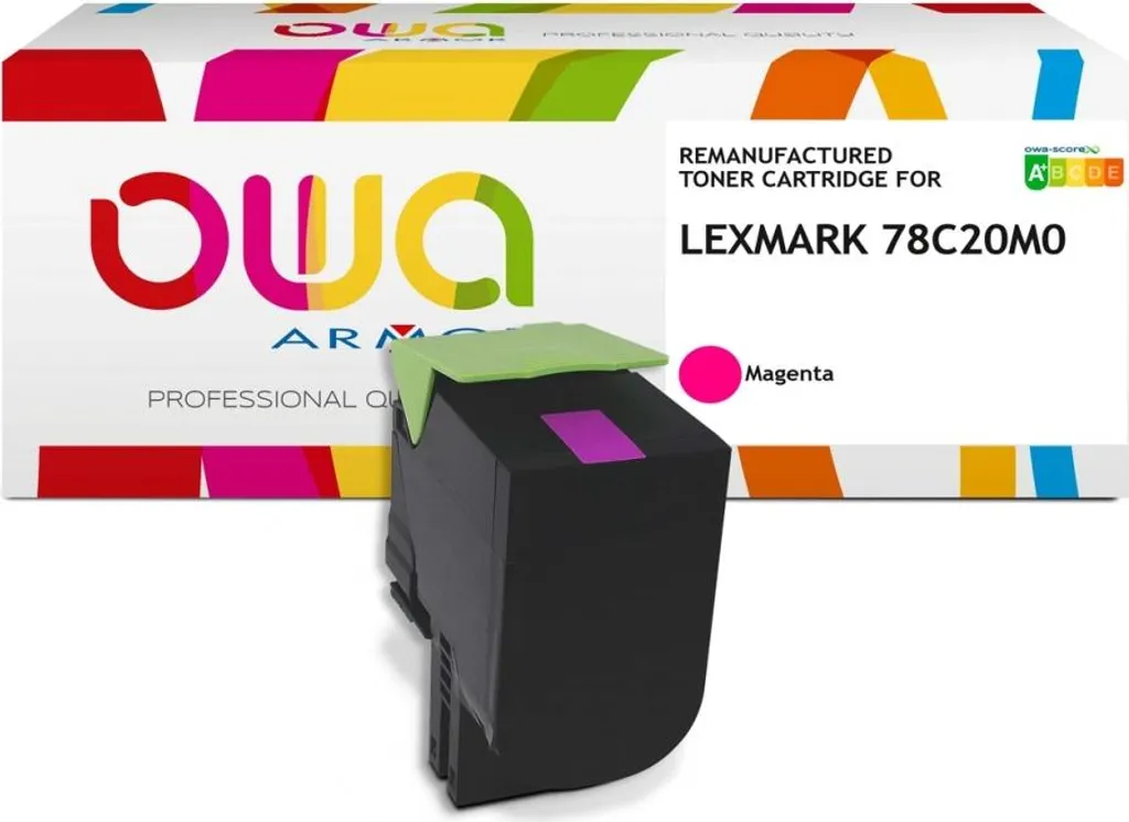 Toner Magenta Lexmark 78C20M0 Compatible pour Bureautique et Graphisme