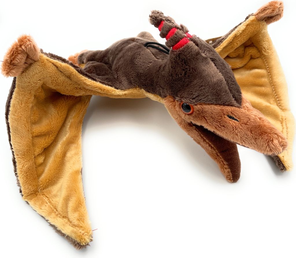 Onwomania Plüschtier Kuscheltier Stoff Tier Pteranodon Flug Dino Saurier 44cm Braun