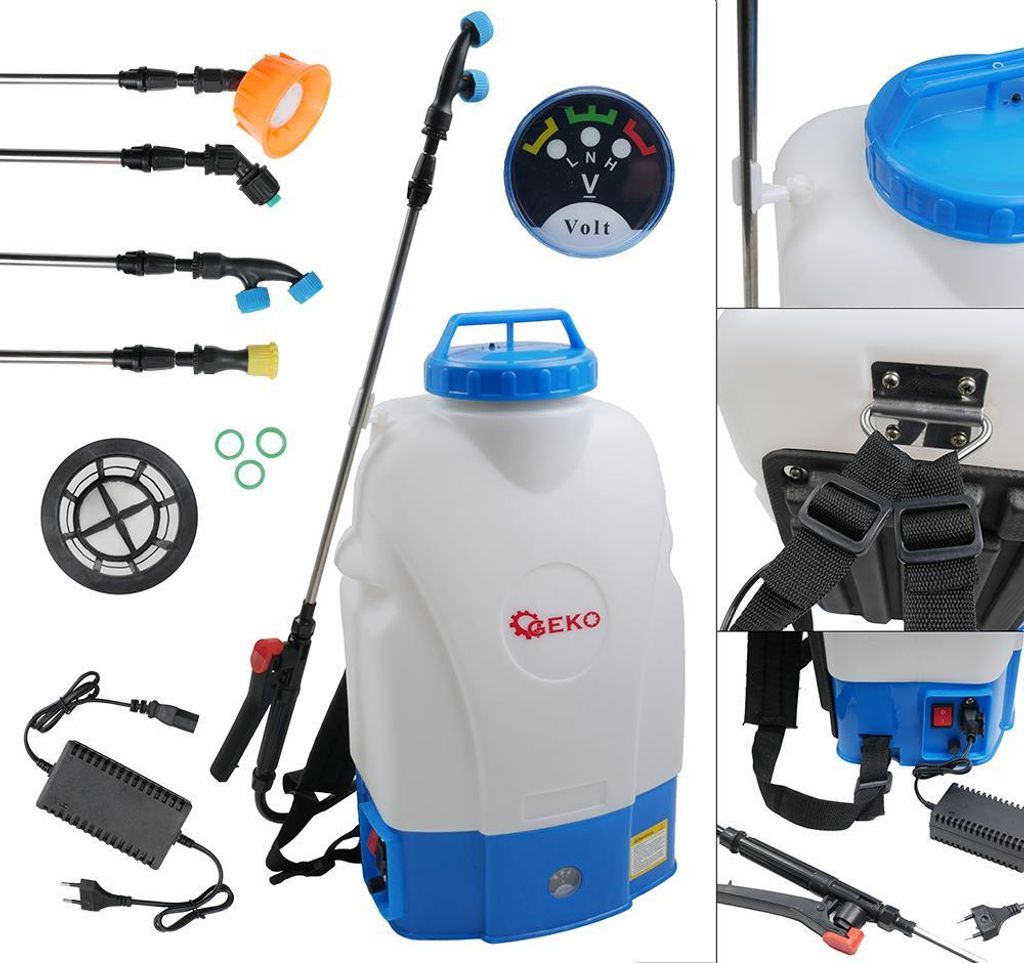 BSD Gartensprühgerat - Akku-Drucksprüher, Rückenspritzgerat, Elektropumpe Rückenspritze, Rucksack Gartensprüher - 20L