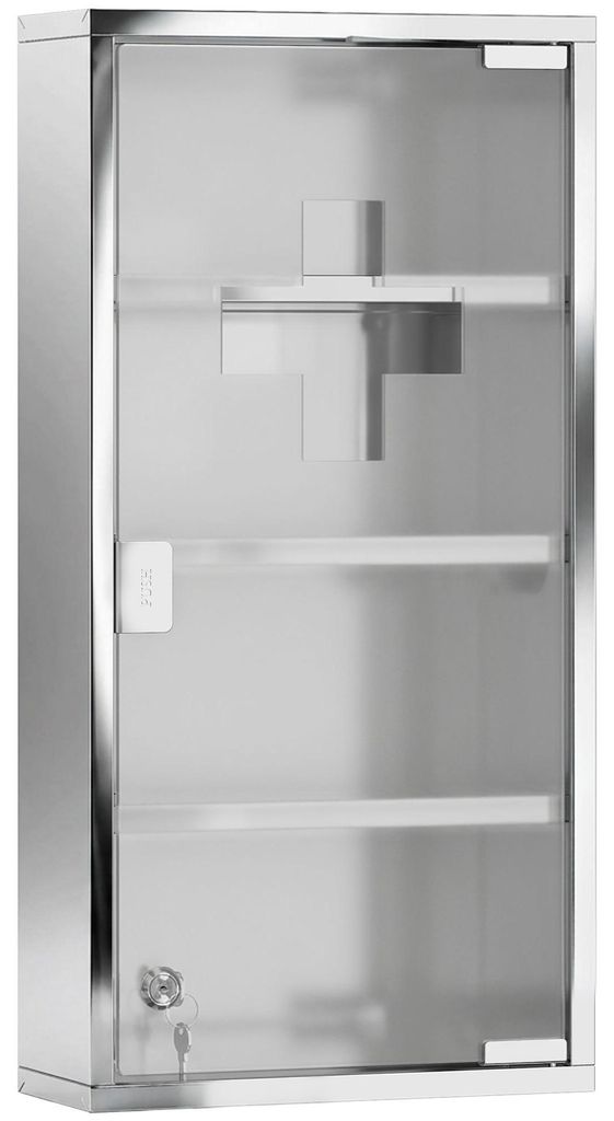 Homcom HOMCOM lekárnička so zámkom nerez 30 x 12 x 60 cm Obrázok produktu 