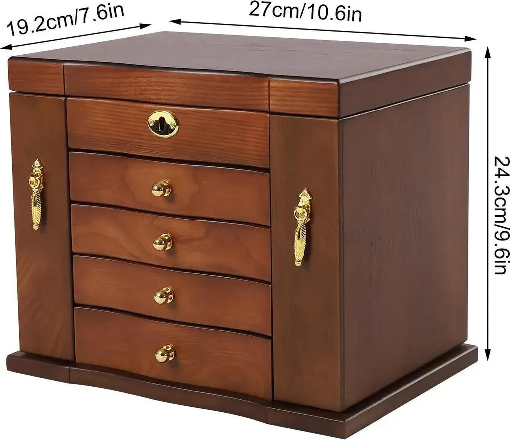 Organiseur bijoux 5 niveaux sécurisé : la solution de rangement L