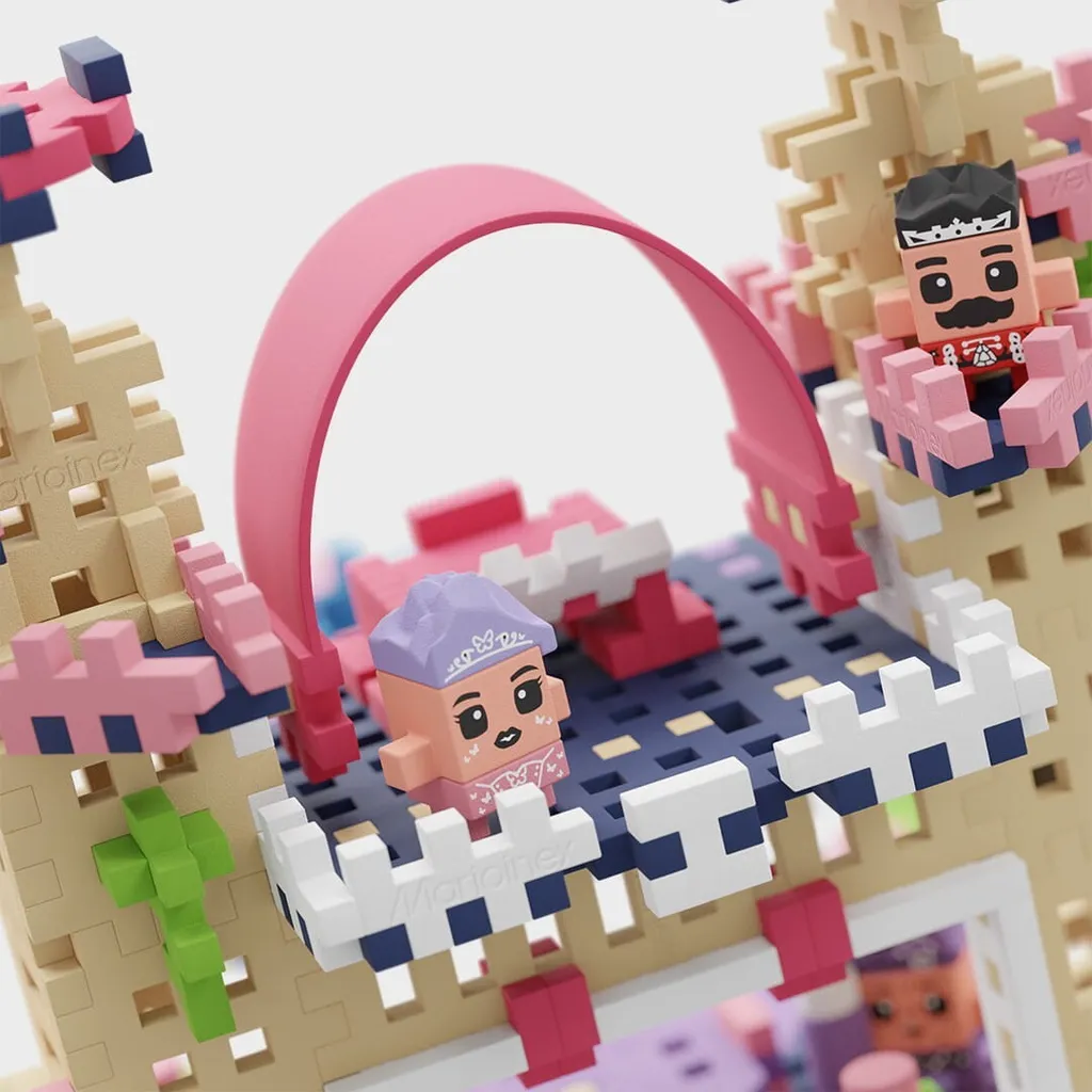 Jeu de construction Mini Waffle Princesse 280 pièces - Blocs souples - 17