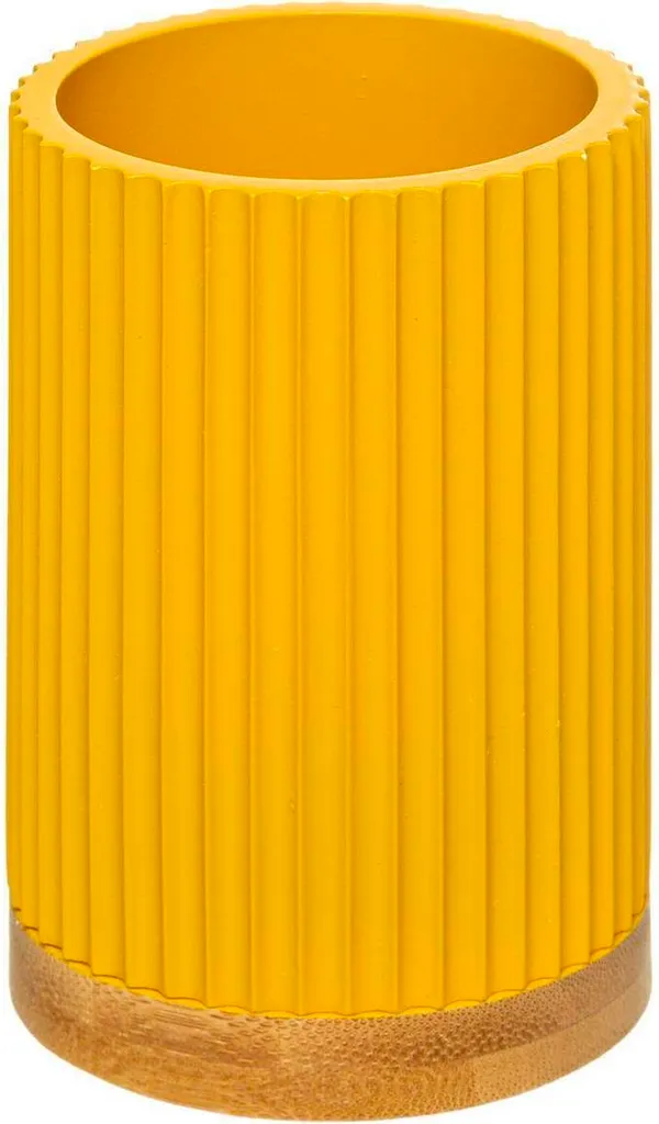 Bicchiere Bagno Giallo Moderno - Accessorio Trendy Porta Spazzolino