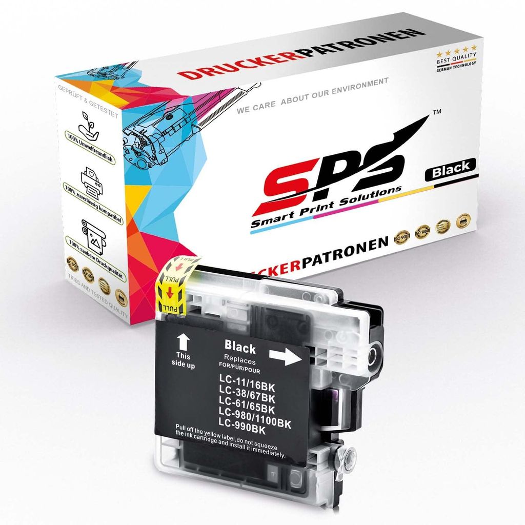 LC-980BK Tintenpatrone Kompatibel für Brother MFC-295 CN | 1x Schwarz