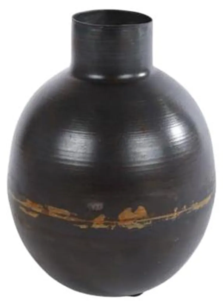 Vase en métal marron 13 cm : La solution anti-casse pour vos fleurs x8