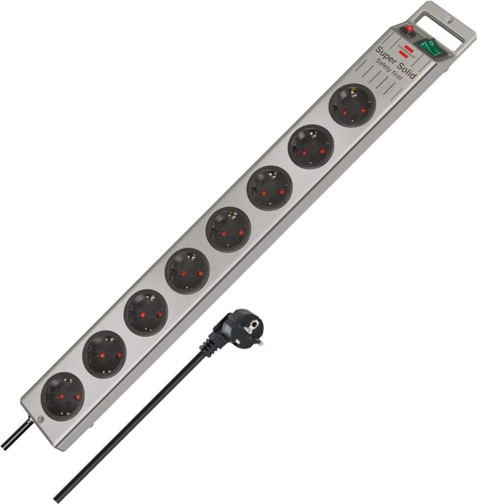 Brennenstuhl Super-Solid Line, 8 x gniazdo sieciowe, Zdjęcie produktu 