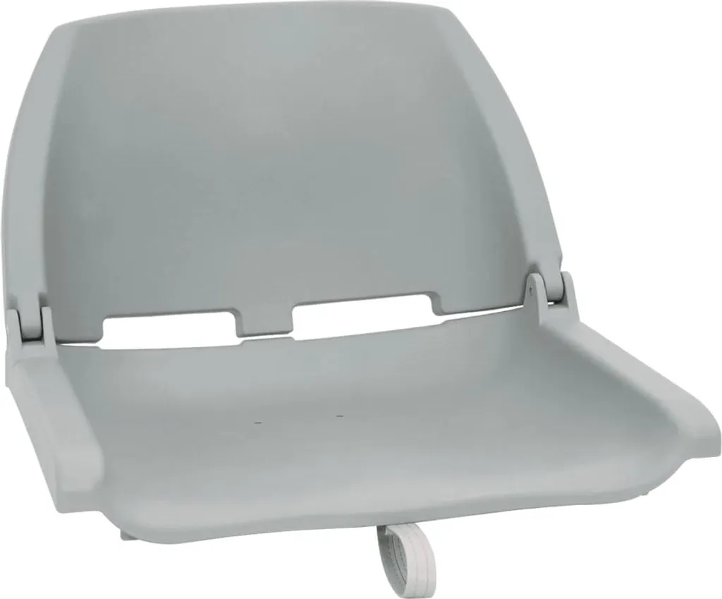 4 Sièges de Bateau Pliables et Imperméables Gris - Dossier Ergonomique