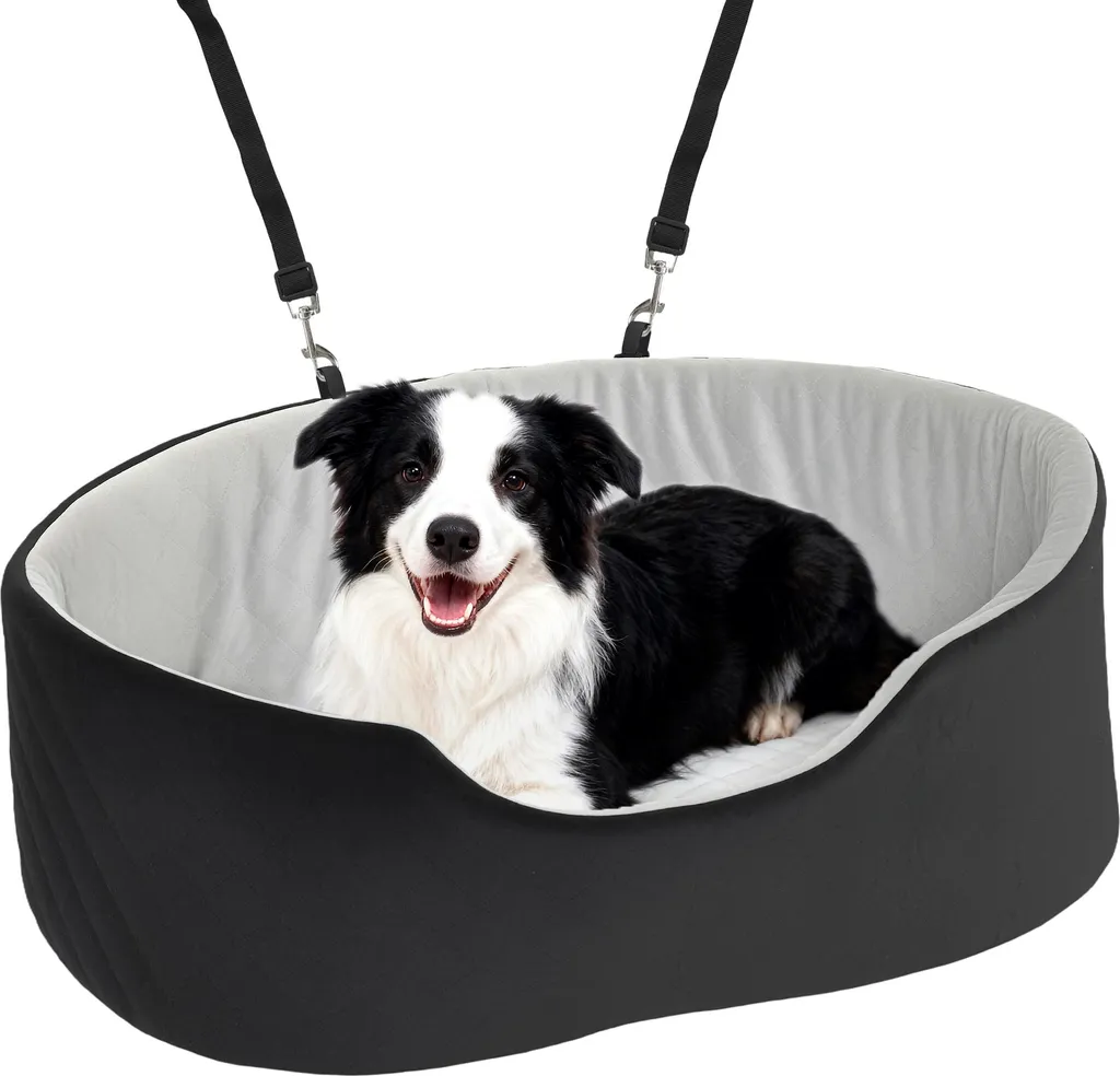Sécurisez votre chien en voiture avec ce siège auto PawHut noir confortable