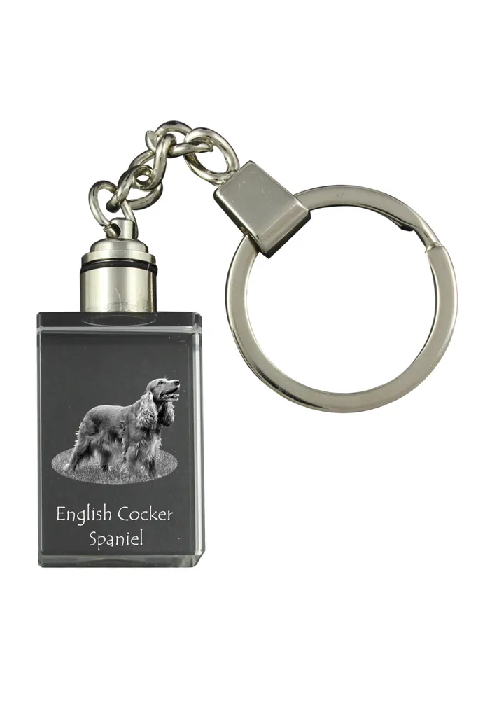 Portachiavi Luminoso Cocker Spaniel Inglese | Cristallo Laser Art-Dog