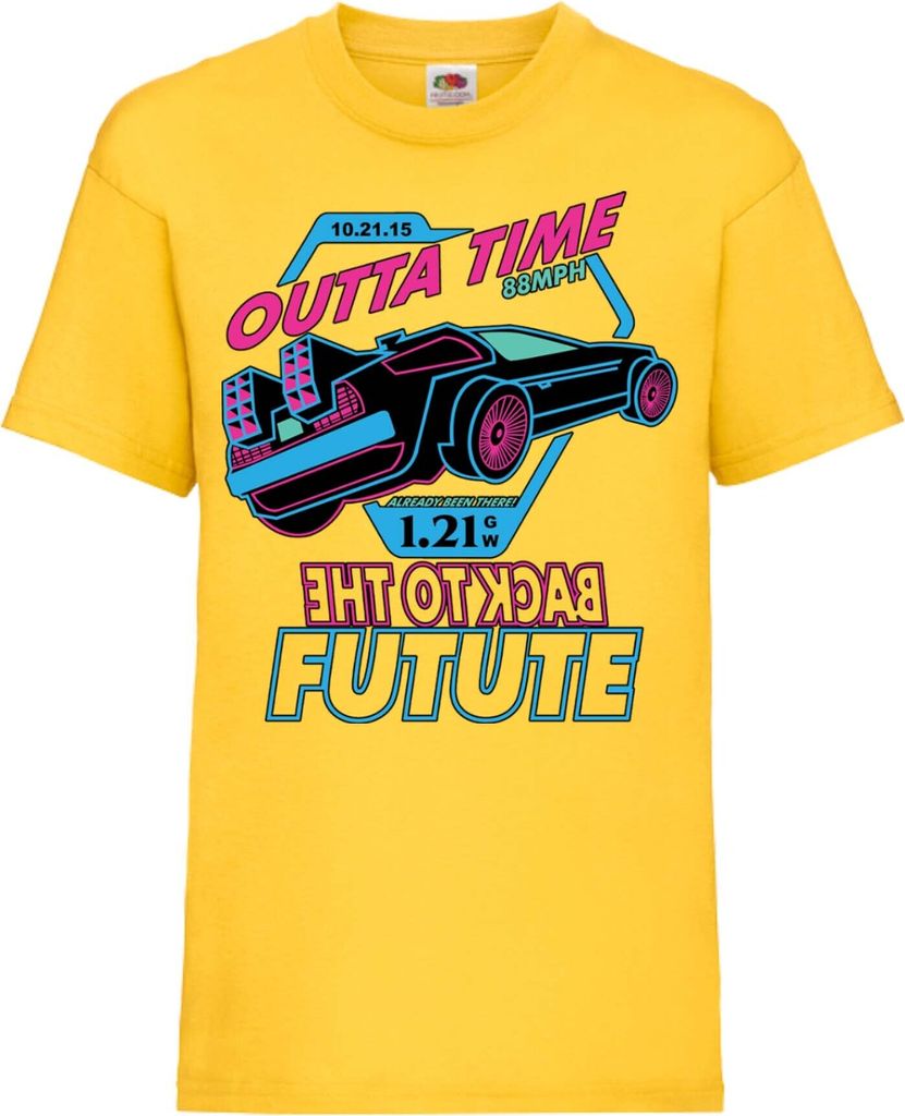 Kinder T-Shirt Back To The Future, 7-8 Jahr - 128 / Gelb