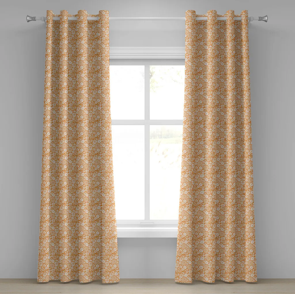 Paire de rideaux à fleurs style jardin de campagne 280 x 175 cm Blanc