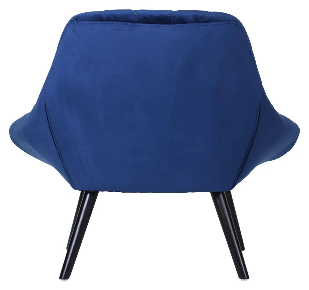 Fauteuil Confortable Velours Bleu Danios - Solution Déco Salon Design - 10