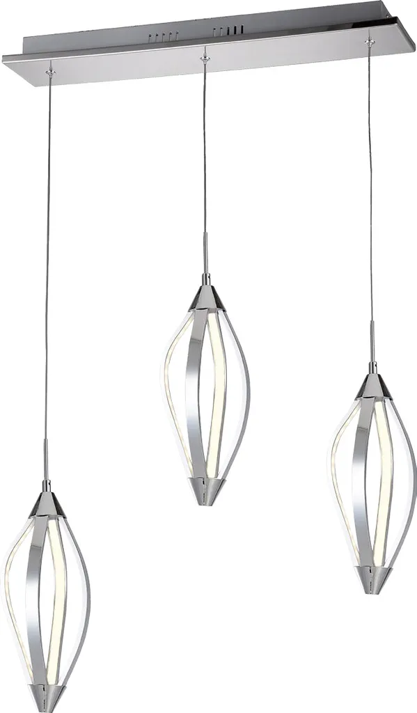 Suspension LED SAKURA Anti-Éblouissement - Luminaire Chrome Réglable