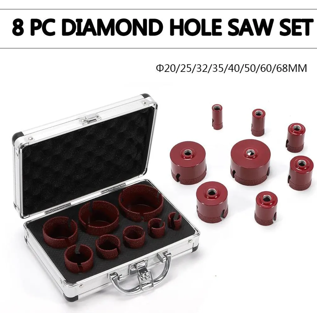 Couronnes diamantées M14 haute performance 20-68mm avec coffret rouge - 6