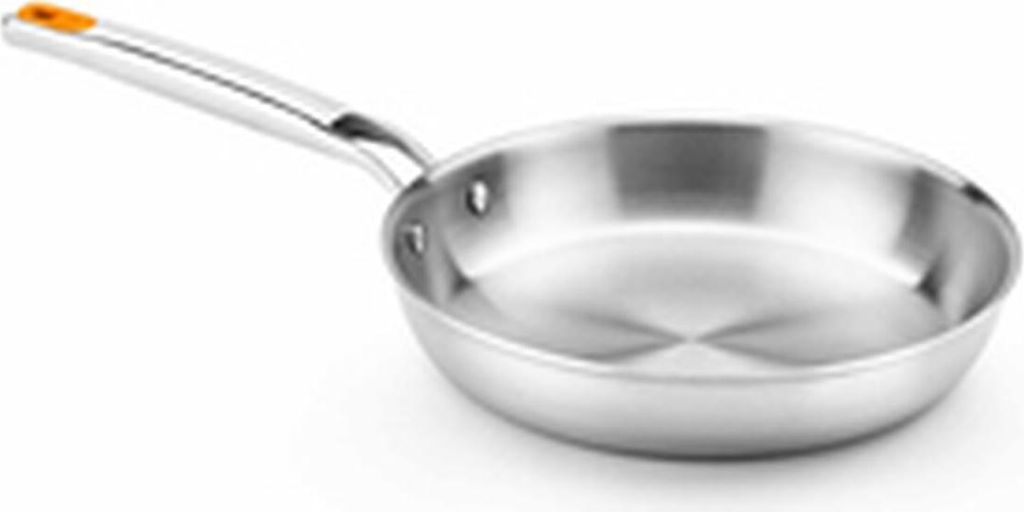 BRA Efficient | Effiziente Inox Triply-Bratpfanne 20 cm, Edelstahl 18/10, ohne Antihaftbeschichtung mit dreifach geschmiedetem Diffusorboden, ohne ...