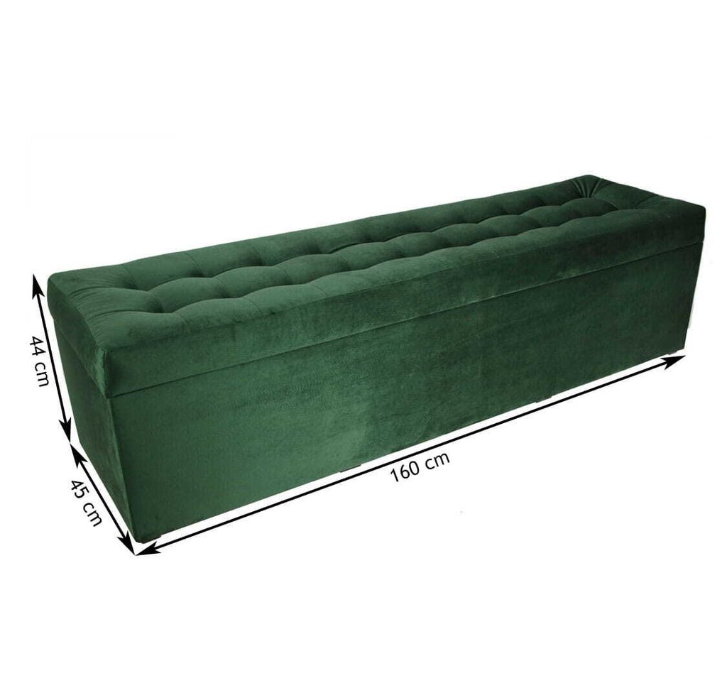 mg design Polsterhocker, 45x160 cm, Farbe grün – weicher Produktbild 