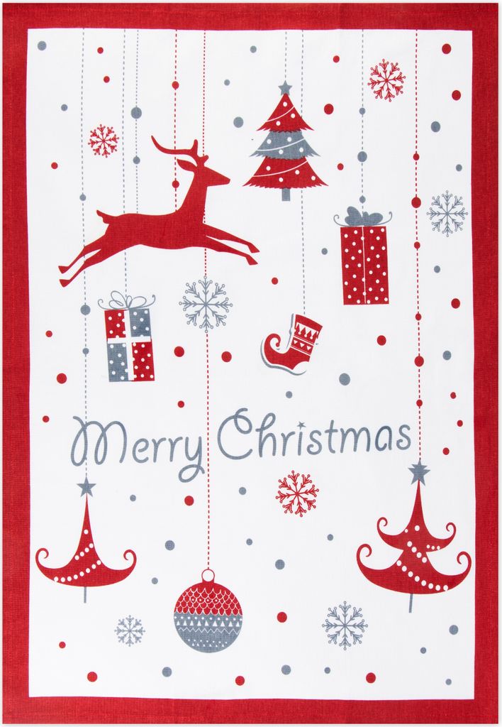 Excelsa Geschirrtuch Merry Christmas Baumwolle 50Xh0,1X70 Cm Bunt
