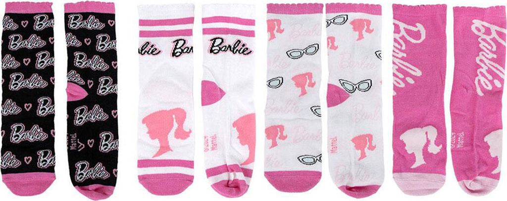 Cerda Group Barbie Socken 4 Paare Mehrfarbig EU 35-38 Mehrfarbig EU 35-38