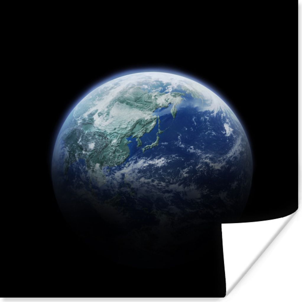 MuchoWow Poster Die Erde verdunkelte sich 30x30 cm - Wandposter - Printing