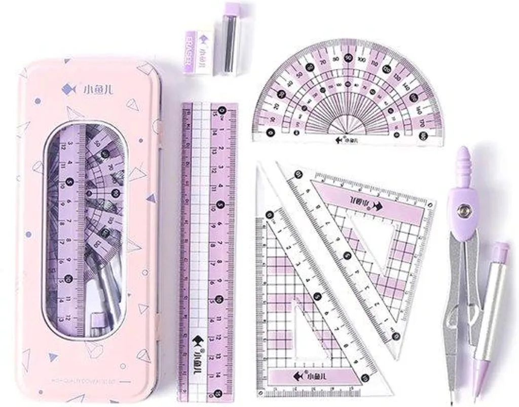 Matériel de Dessin pour Architecte : Kit Compas Métal 7 Pièces Complet